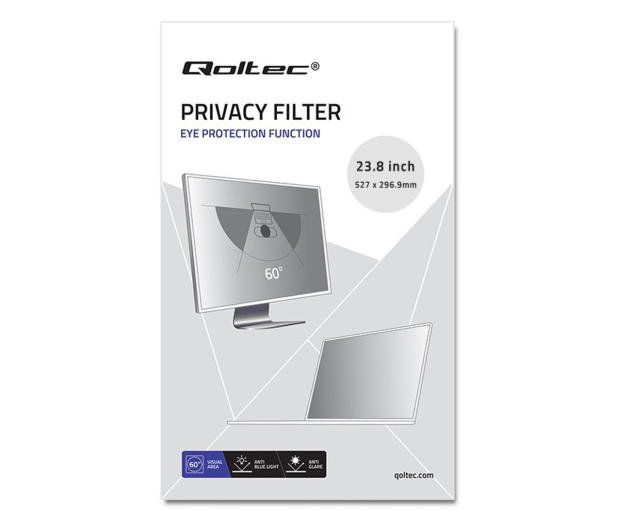 Qoltec Filtr prywatyzujący 23.8" | 16:9 - 1243541 - zdjęcie 4